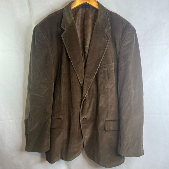 Stafford Corduroy Elbow Patch Sport Coat Blazer Jacket Classic Fit Size 46R - Picture 8 of 10